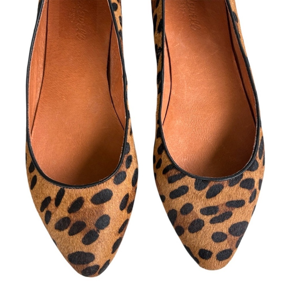 Madewell Leather Calf Hair Flats Animal
Print Brown Black Size 8.5 - Picture 3 of 8